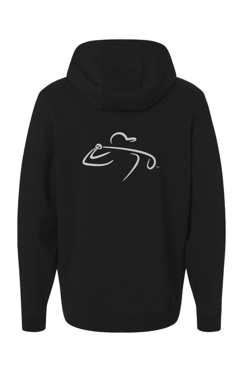 Whack Bark Hooded Sweatshirt - black
